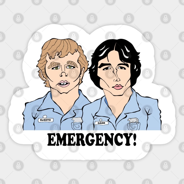 EMERGENCY TV SHOW FAN ART Sticker by cartoonistguy